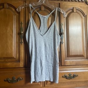 Savage X Fenty grey ribbed spaghetti strap tank